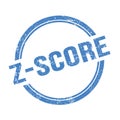 Z-SCORE text written on blue grungy round stamp