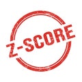 Z-SCORE text written on red grungy round stamp