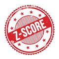 Z-SCORE text written on red grungy round stamp