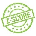 Z-SCORE, word written on green stamp sign