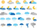 Isolated vector illustrations weather logos