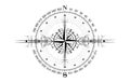 Magic ancient viking art deco, wind rose magic navigation compass ancient. The Vikings Compass navigation dial isolated