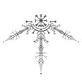 Vegvisir magic navigation compass ancient. The Vikings used many symbols in accordance to Norse mythology Viking Round Logo