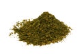 Za`atar zatar, blend of herbs, sesame seeds and salt in pile on white background