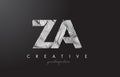 ZA Z A Letter Logo with Zebra Lines Texture Design Vector.