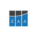ZAA letter logo design on white background. ZAA creative initials letter logo concept. ZAA letter design Royalty Free Stock Photo