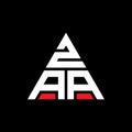 ZAA triangle letter logo design with triangle shape. ZAA triangle logo design monogram. ZAA triangle vector logo template with red Royalty Free Stock Photo