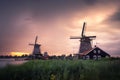 Zaanse Schans near Zaandam, Amsterdam, Holland Royalty Free Stock Photo