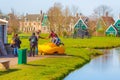 Wooden shoes, Zaanse Schans, Holland, tourists Royalty Free Stock Photo