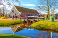 Zaanse Schans village, Holland, tourists Royalty Free Stock Photo