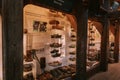 Clogs, traditional wooden shoes - klompen - a symbol of Holland, in the store of Zaanse Schans museum Royalty Free Stock Photo