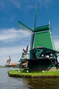 Zaanse-Schans, Traditional dutch windmills Royalty Free Stock Photo
