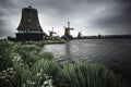 Zaanse Schans windmills Royalty Free Stock Photo