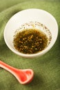 Zaatar spice mix with olive oil Royalty Free Stock Photo