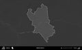 Zabinka District highlighted, Belarus. Grayscale Royalty Free Stock Photo