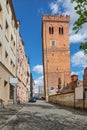 Zabkowice Slaskie, Poland. View of Leaning Tower Krzywa Wieza Royalty Free Stock Photo