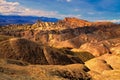 Zabriskie Point at sunset, Death Valley National Park, California Royalty Free Stock Photo