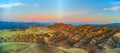 Zabriskie Point at sunset.Death Valley National Park.California.USA Royalty Free Stock Photo