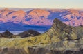 Zabriskie point at sunset,death valley national park,california,usa Royalty Free Stock Photo