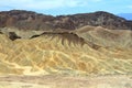 Death Valley National Park, Barren Erosion Landscape at Zabriskie Point, California Royalty Free Stock Photo