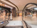 Zabrze. Poland 8 Maj 2021. Interior of retail centre store in Platan City Center Zabrze. People shopping in modern