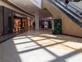 Zabrze. Poland 8 Maj 2021. Shopping mall building in Platan City Center. People shopping in modern commercial mall