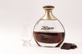 Zacapa Rum with empty glass and chocolate pieces