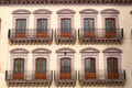 Architectural detail of colonial building in Mexico