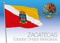 Zacatecas regional flag, United Mexican States, Mexic