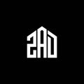 ZAD letter logo design on BLACK background. ZAD creative initials letter logo concept. ZAD letter design Royalty Free Stock Photo
