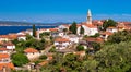 Zadar archipelago. Kali village on Ugljan island old architecture panoramic view Royalty Free Stock Photo