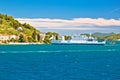 Zadar archipelago. Small island of Osljak ferry port and waterfront view Royalty Free Stock Photo