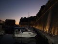 Zadar, beautiful, town, beach, closed, restaurant,recently, program, live, music , late , night. Royalty Free Stock Photo