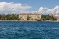 Zadar, Croatia - August 2021 - the historic building of the Maraska liqueur factory on the shores of the city of Zadar Royalty Free Stock Photo