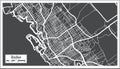 Zadar Croatia City Map in Black and White Color in Retro Style. Outline Map