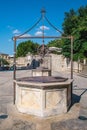Zadar, Croatia - July 24 2018: Five Wells Square in the old town of Zadar. They were once build to provide people of the city with
