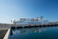 Zadar, Croatia - July 20, 2016: Jadrolinija ferry boat in Gazenica port. Royalty Free Stock Photo