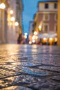 Zadar, Croatia - July, 2019: Zadar historic square and church evening view, Dalmatia, Croatia