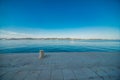 Zadar, Croatia - July, 2019: Zadar sea organs - musical instrument powered by the underwater sea stream