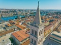 Aerial view of the old town center of Zadar, Croatia