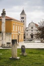 Zadar, Croatia , March 11,2019: view of the Forum Royalty Free Stock Photo