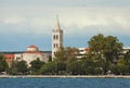 Zadar, Croatia - panorama from the sea with Church of St. Donatus Royalty Free Stock Photo