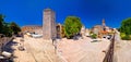 Zadar Five wells square and historic architecture panoramic view