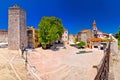 Zadar Five wells square and historic architecture panoramic view