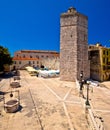 Zadar Five wells square and historic architecture view