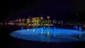 Zadar at night, Croatia. Aerial view of promenade Royalty Free Stock Photo