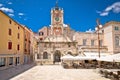 Zadar. People`s square in Zadar architecture and cafes view Royalty Free Stock Photo