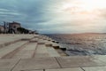 Zadar sea organs, musical instrument powered by the underwater sea stream, Croatia