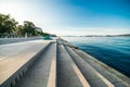 Zadar, Croatia - July, 2019: Zadar sea organs - musical instrument powered by the underwater sea stream