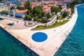 Zadar. Town of Zadar famous tourist landmarks aerial view Royalty Free Stock Photo